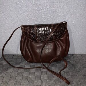 Morris Moskowitz Vtg. Brown Leather Shoulder/Crossbody Bag